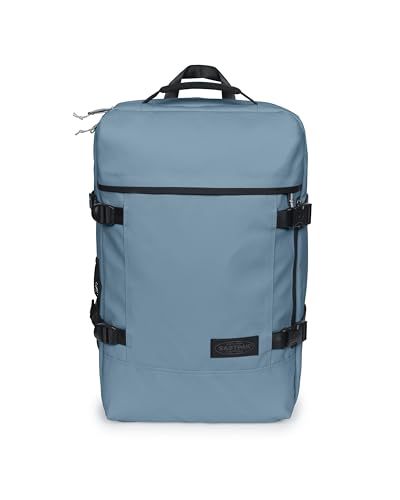 Image of EASTPAK Travelpack - 42L Cabin-Size Duffel Backpack with Dual Compartments, 17 inch Laptop Sleeve, Vegan Design & Adjustable Straps, Tarp Dust Blue