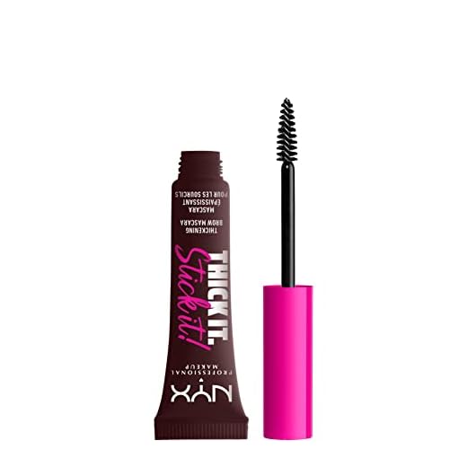 NYX Professional Makeup Augenbrauen-Mascara mit bis zu 16h Halt, Für getönte und vollere Augenbrauen, Thick It. Stick It! Brow Mascara, Espresso (Braun)