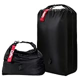 CYFIE Vakuumbeutel für Kleidung Reise, 62x49x15cm 25L, Wiederverwendbar Wäschebeutel, Wäschesack Reise, Kompressionssack, 70D Nylon + TPU, Faltbarer Schmutzwäschebeutel für Schwimmen Fitness Ausflug