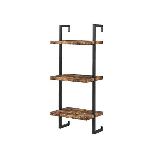 Fusunbao Floating Shelves, Wall Shelves For Living Room,Bathroom,Kitchen,Bedroom,3-Tier Shelves For Books/Storage/Wall Decor With 50Lbs Capacity(Antique Brown，16Inch) #TOP18