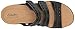 Clarks Collection Women's Laurieann Cove flats-sandals, Black Leather, 12 Medium US