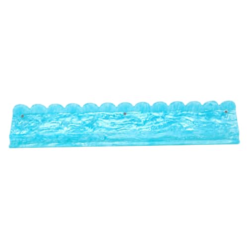 Soportes de Mahjong con empujadores magnéticos acrílicos festoneados azul 17.5 pulgadas