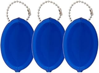 Oval Rubber Coin Purse Change Holder Made in U.S.A. For Men/Woman With Chain