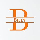  Pegatina para puerta con nombre - Billy - Naranja