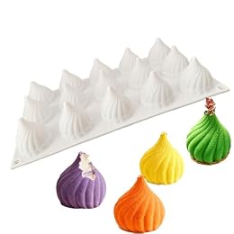 15 Hole Onion Shape Silicone Mold for Baking Mousse Cake Ice Cream Dessert Pudding Brownie Pastry Fondant Jelly Cake Decoration Mold