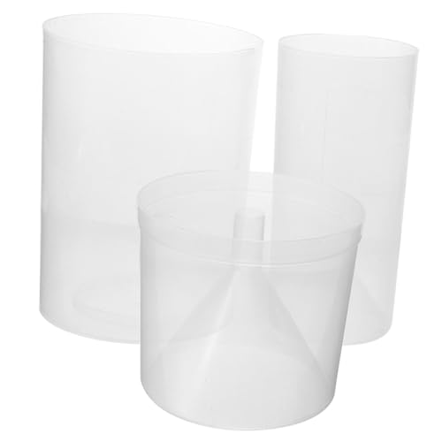 Mikikit 3pcs Plastic Rain Gauge for Garden Teaching Jumbo Rain Measure Tube Tool