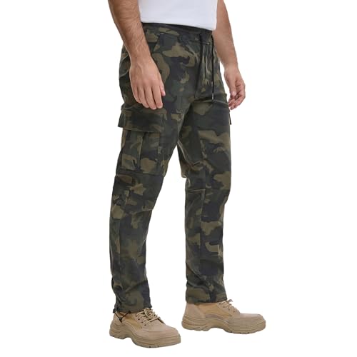 Men's Tactical Hiking Pants, Stretch Cargo Chinos for Outdoor Work, Jogging, Hiking & Workout,Waterproof,Vintage3