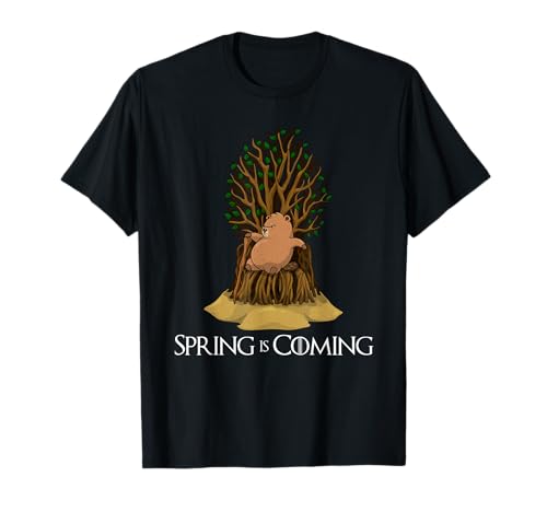 Spring is Coming Groundhog Day Shirt for Kids Men Women