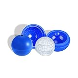 Death Star Ice Cube Mold 2 Packs Large Ice Ball Maker Silicone Ice Mould Tray and Chocolate Maker Tools for Whiskey, Bourbon and Cool Drinks (2)