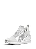 Michael Kors Women's Willis Wedge Trainer, Silver, 8