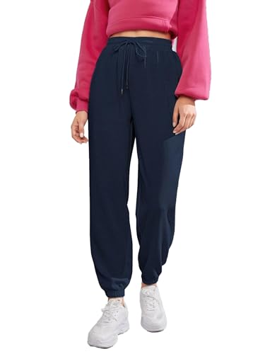 Image of KOTTY High-Waisted Women's Jogger Pants|Athletic Track Pants with Elastic Waistband|Ideal for Gym, Walking, and Travel