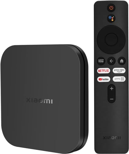 Xiaomi TV Box S 4K 2Nd Generation | Mibox Resolución 4K Ultra HD | Chormecast Compatible con Google TV | Bluetooth 5.2 y WiFi de Doble Banda | Android TV 10.0 Integrado | Versión ES | Color Negro