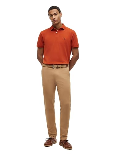 Image of Tommy Hilfiger Men's Short Sleeve Polo Shirts in Classic Fit with Stretch and Organic Pique Cotton