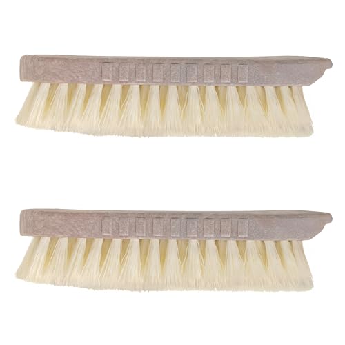 Vigar Paquete de 2 cepillos multifuncionales, cerdas Resistentes duras, Cepillo para Fregar con Mango ergonómico para baño, Ducha, bañera, azulejo, Pared, 16.5x6x4 cm, marrón