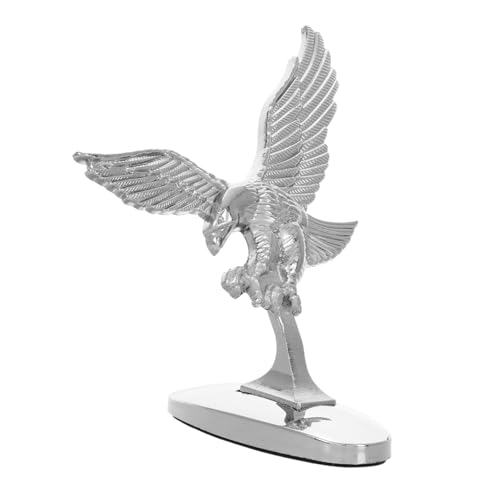 PRETYZOOM Metal Eagle Hood Ornament Car Sticker Decorative Badge Decal Quick Installation Auto Exterior Ornament for Enhancing Vehicle Aesthetics Compatible with Car