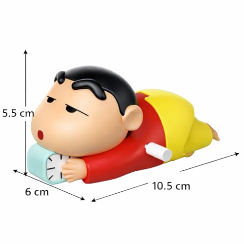 Image of Shinchan Crawling Moving Toy with Clock | Wind Up Shinchan Figure Toy for Kids | Cartoon PVC Multicolor for Boys & Girls | Collectible Gift Toys (Shinchan Crawling Moving Toy)