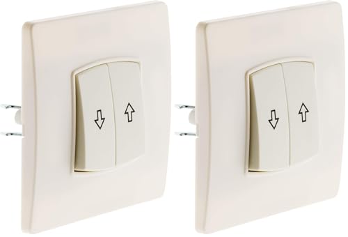Zenitech Commande volet Roulant borne-Auto vis + Griffes - Blanc - Diwone (Lot de 2)