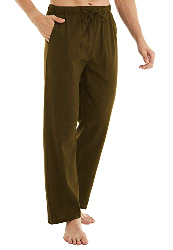 YuKaiChen Herren Leinenhose Herren Lang Sommerhose Weit Leicht...