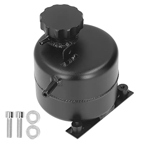 Radiator Coolant Expansion Tank, Aluminum Alloy Coolant Overflow Reservoir 2.5L Capacity Black - Durable Polished Finish, Stainless Steel Filter, Fits R53 S and R52 S Convertible