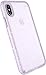 Speck Products Compatible Phone Case for Apple iPhone Xs and iPhone X, Presidio Clear + Glitter Case, Geode Purple Gold Glitter/Geode Purple