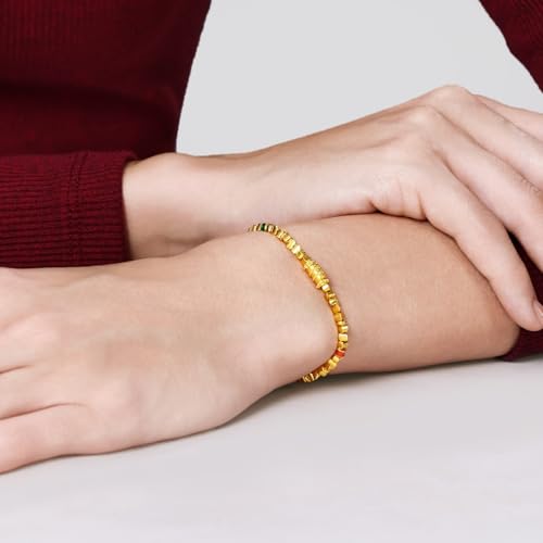 CHOW SANG SANG 999.9 24K Solid Gold Cultural Blessings Bracelet for Women Size 14.5cm 95653B Price-by-Weight 11.97g Gold2