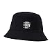 Bucket Hat for Men Women Good Vibes Only Embroidered Washed Cotton Unisex Bucket Hats (Black,7 1/2)