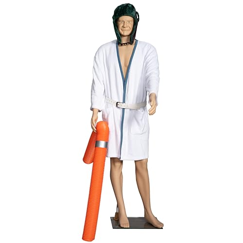Costume Agent Cousin Eddie Vacation Movie Christmas 6 feet Tall Mannequin with Robe Belt Hat and Hose Holiday Decoration