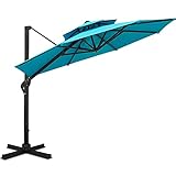 Sunnyglade Paraguas Sombrilla para Patio de 28 m con Doble Ventilación Superior, 8 Varillas