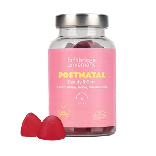Gummies Post Parto La Fabrique des Mamans - Integratore Alimentare Post Gravidanza per Capelli e Pelle - 60 Gummies - Prodotto in Francia
