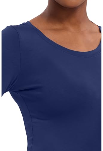 Image of Healing Hands Underscrub Long Sleeve Women Knits Scrub Tops | Soft Cotton Blend Knit, Breathable Stretch Comfort, Machine Wash, Easy Care Fabric, Ideal For Layering Under Scrubs