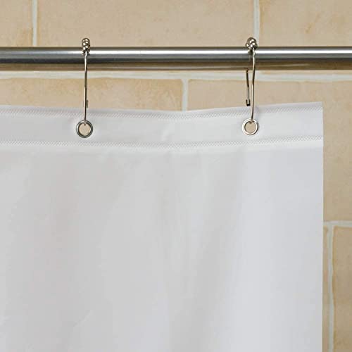 Yisure White Short 60 Inch Shower Curtain For Clawfoot Tub, 180X60 Wrap Around Liner With Magnets, Peva Extra Wide Bathtub Curtain For Bathroom Vintage Freestanding Tub #TOP2