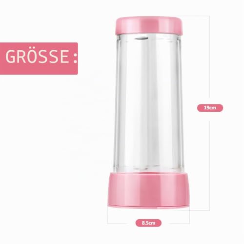 Foto von iYInJuan Mehlsieb Puderzuckerstreuer Küchensieb, Puderzucker Shaker Sieve, Staubzuckerstreuer Puderzuckermühle für Schokopulver Mehl Gewürz Küche Backen, Rosa