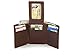 Stealth Mode Trifold Leather Wallet for Men with ID Holder and RFID Blocking (Brown)