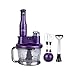 Karaca Flamingo Küchenmaschine - Lila, 1500 W, 5 Funktionen: Hacken, Raspeln, Schlagen und Stabmixer, Multifunktional, Edelstahl, Lebensmittelmühle, Stabmixer, Blender