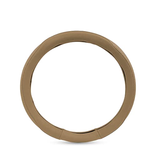 Image of CARMATE Car Steering Cover Super Grip 112 Compatible with Renault Kwid - Medium Beige