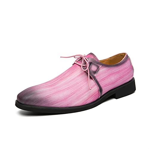 Zapatos Derby de hombre en cuero de PU negro con punta bruñida clásica y cordones