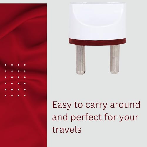 Image of Mica 2 Pin Universal Travel Adapter Conversion Plug (USA, Japan, UK, China to India Type D) 6 Amp, for Mobile Charges, Battery, Laptops and Other Electronic Devices. (1)