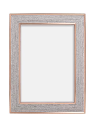 Image of GOLDEN PEACOCK Antique Grey with Gold Accents 5x7 Inch Photo Frame | Set of 1 Elegant Wall & Tabletop Picture Frame for Home Decor and Gifting