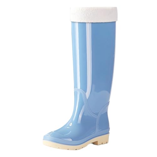 Dasfsagh Botas De Agua Mujer Baratas Adulto Al Aire Libre Muy CóModas Caucho de Pvc Botas Zapatos de Trabajo al Aire Libre Botas de Agua Mujer Altas