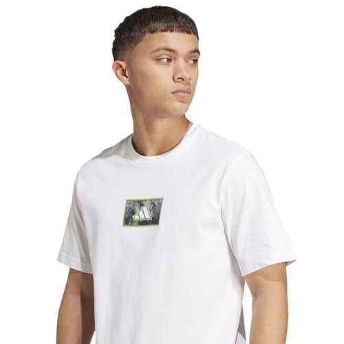 Adidas Men's Camouflage Script Graphic T-Shirt, Grey, Small by adidas - Used condition - Image 3
