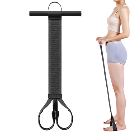 Banda de resistencia para mujer | Cuerda de ejercicio de tensión, banda elástica de 54 kg con asas para piernas, brazos, abdomen, espalda, entrenamiento, para hombres y mujeres, yoga