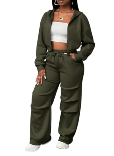 Image of Q - RIOUS Women's Baggy Mid Waisted Lounge Sweat Pants with Drawstring Athletic Flared Joggers with Pockets