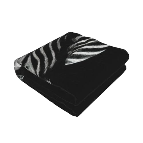 Couverture de lit imprimé zèbre noir et blanc microfibre douce EdWal