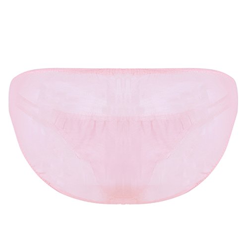 YUUMIN Mens Sheer Mesh Pouch Underwear Crossdress Panties Low Rise Bikini Briefs Frilly Knickers - Image 3