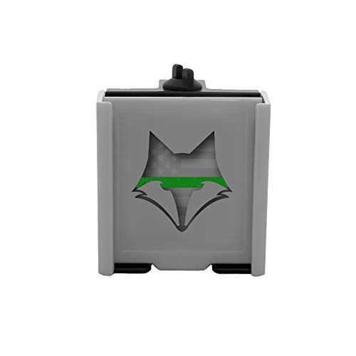 Image of DESERT FOX GOLF Phone Caddy - American Flag Golf Cart Phone Holder - Secure Velcro Mount, One-Hand Access, Universal Fit, Patriotic Golf Accessories (Green Line)