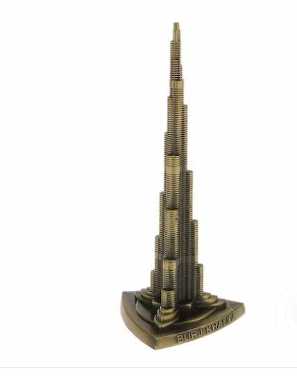 Dubai Decoration Metal The Burj Khalifa Statue Famous Architecture Model