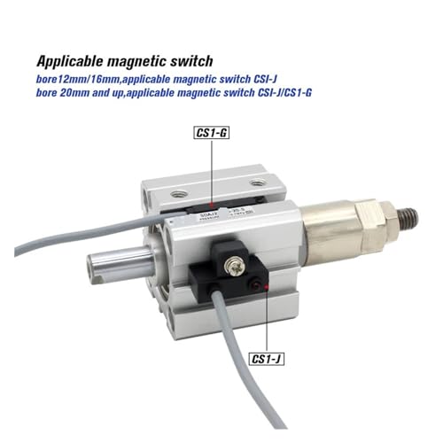 Cylindre compact double effet SDAJ63 à course réglable alésage 63mm