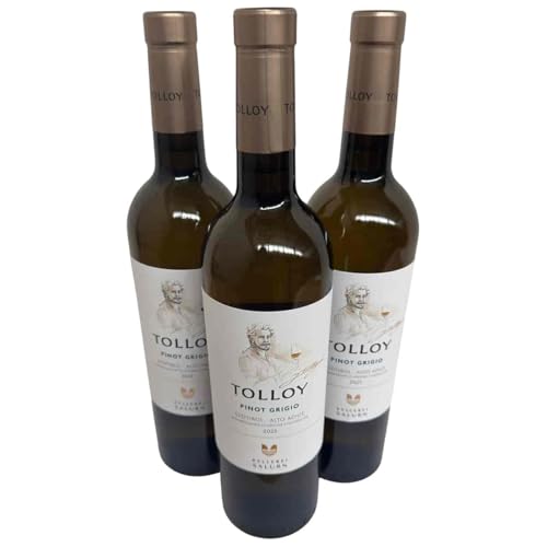 Tolloy Pinot Grigio Alto Adige DOC 2025 – 3×0,75 L – Südtirol – Trocken – Italienischer Weißwein – Frisch, fruchtig & mineralisch – Mezzacorona