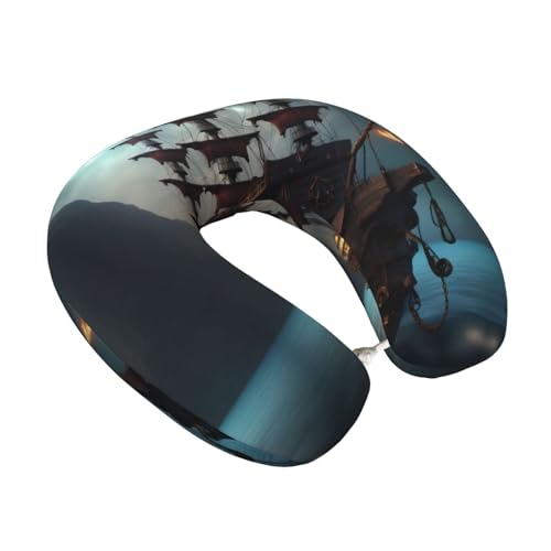 Almohada de Poliester Negra Tamaño Único para Viaje miniatura 2