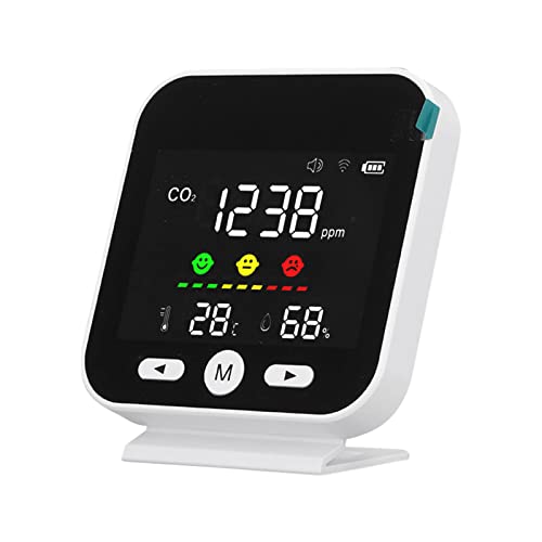 Luftqualitätsmesser CO2-Detektor LCD-Display Kohlendioxid-Monitor Temperatur-Feuchtigkeits-Detektor mit USB-Kabel